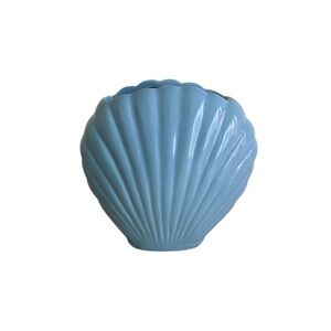Blue Shell Shaped Vase
